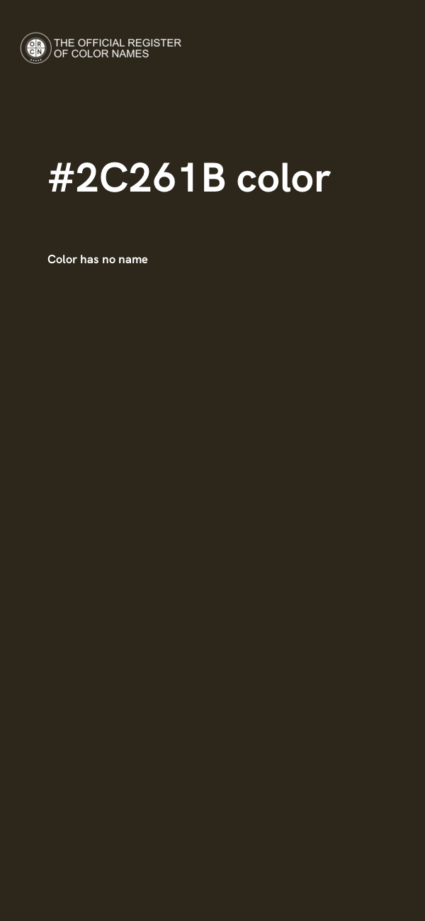 #2C261B color image