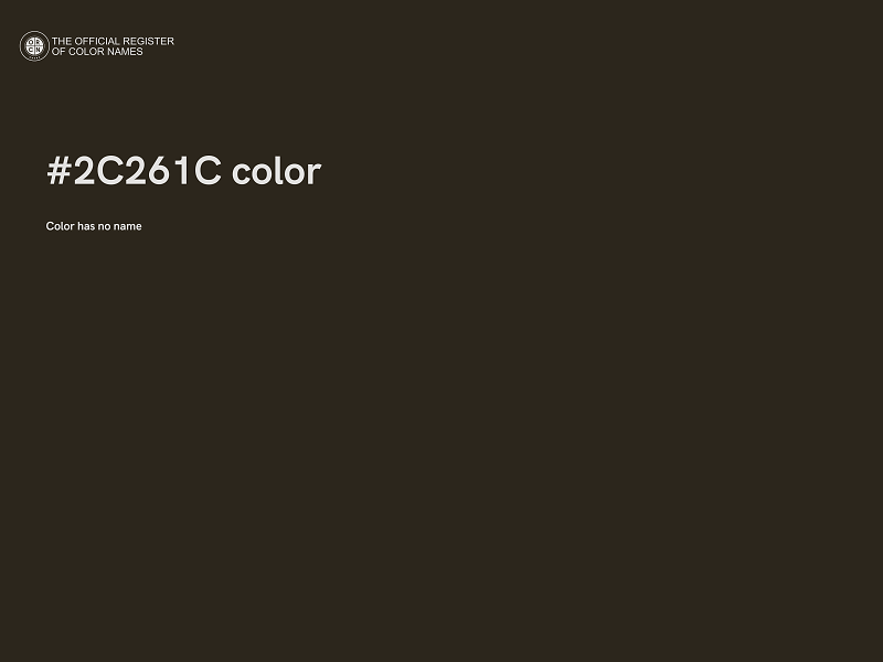 #2C261C color image
