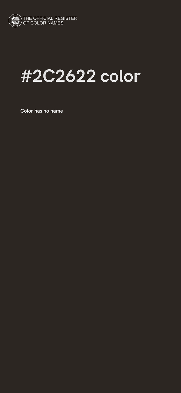 #2C2622 color image