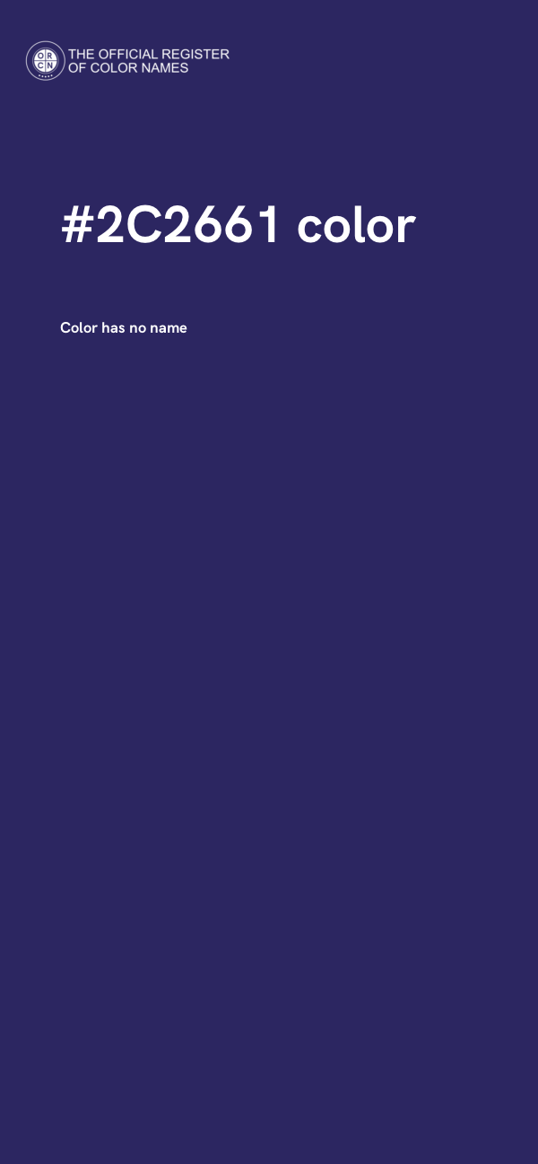 #2C2661 color image