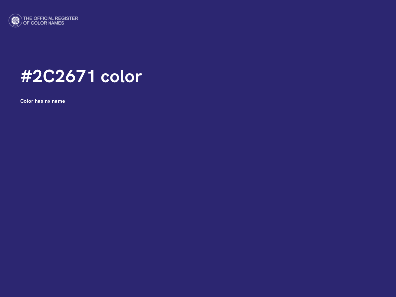 #2C2671 color image