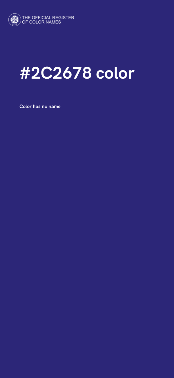 #2C2678 color image