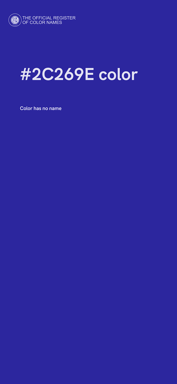 #2C269E color image