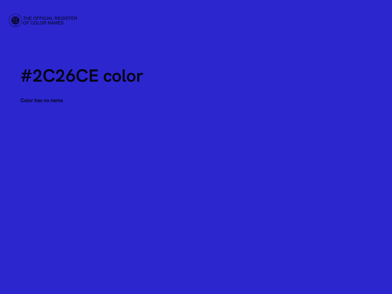 #2C26CE color image