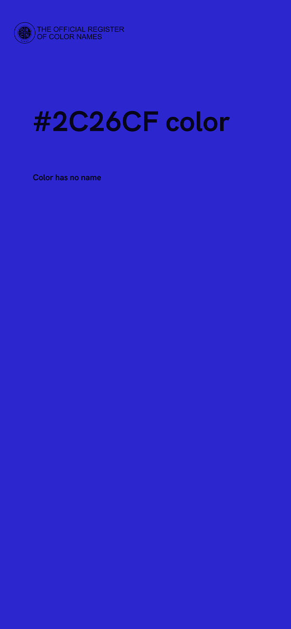 #2C26CF color image