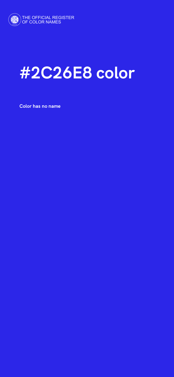 #2C26E8 color image