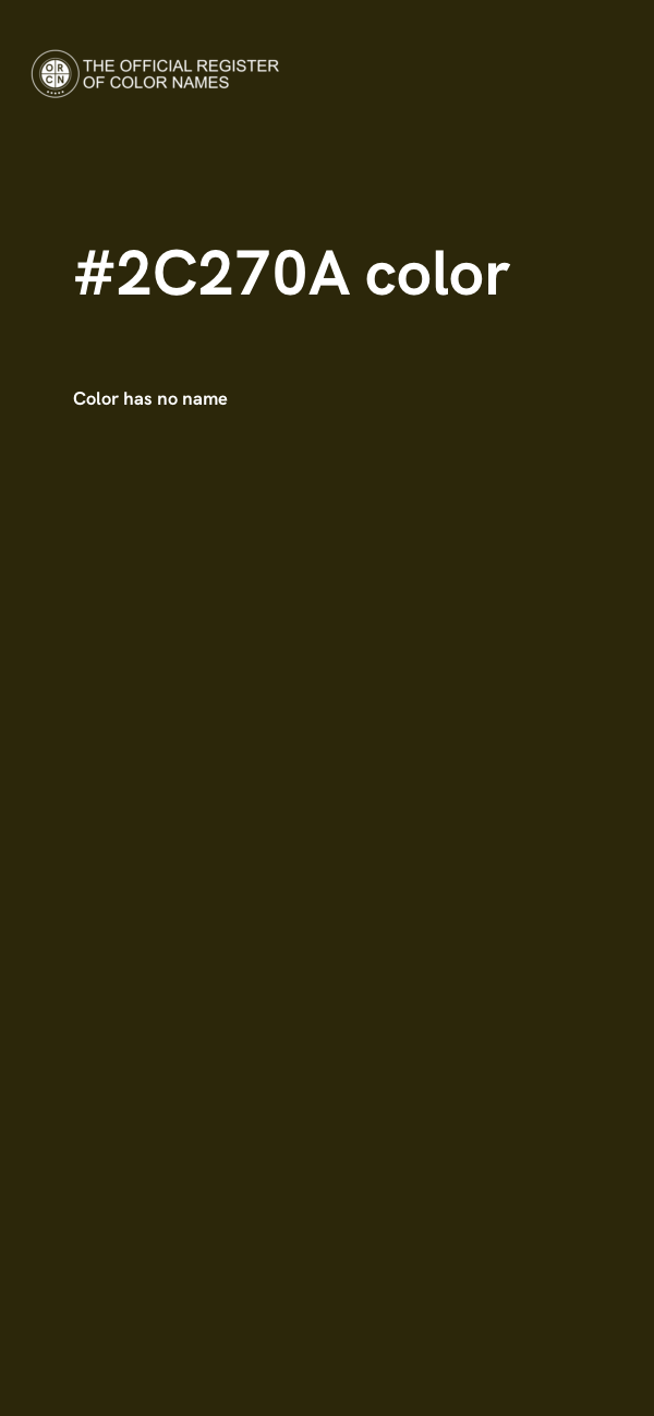 #2C270A color image