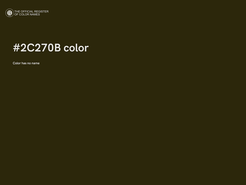 #2C270B color image