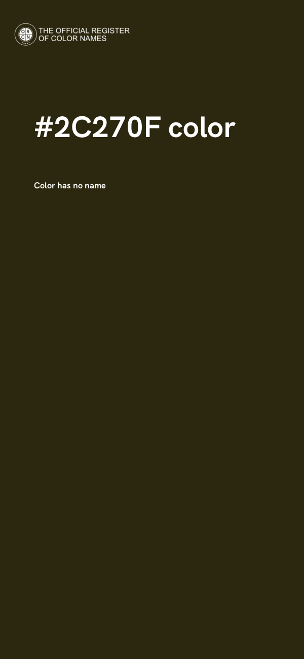 #2C270F color image