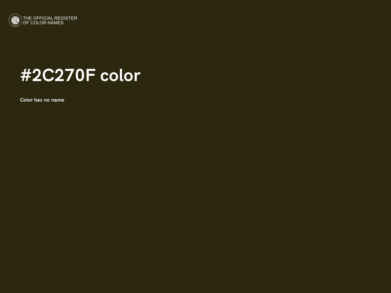 #2C270F color image