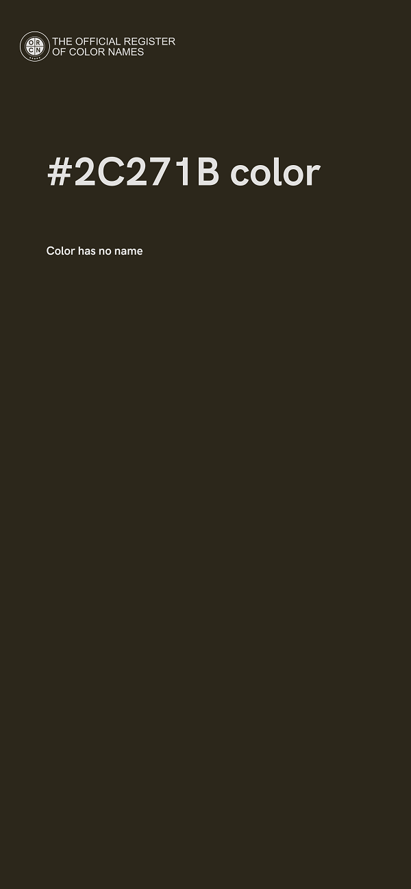 #2C271B color image
