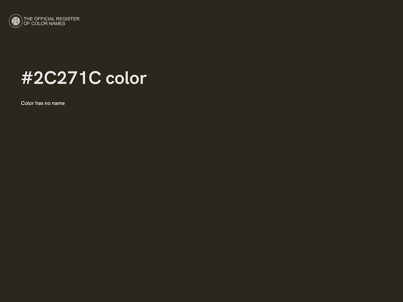 #2C271C color image