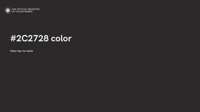 #2C2728 color image