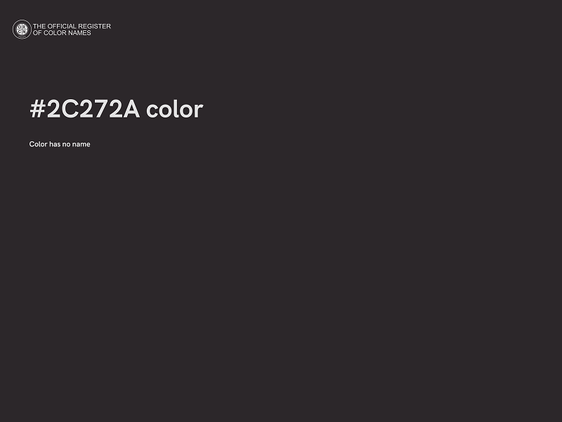 #2C272A color image