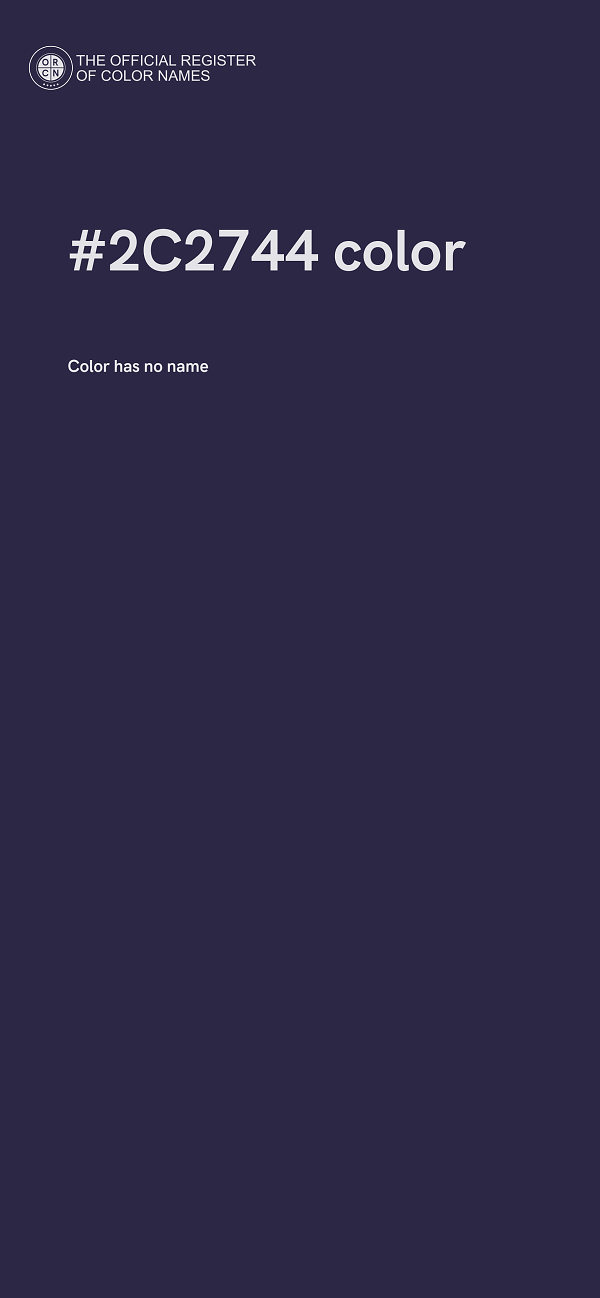 #2C2744 color image