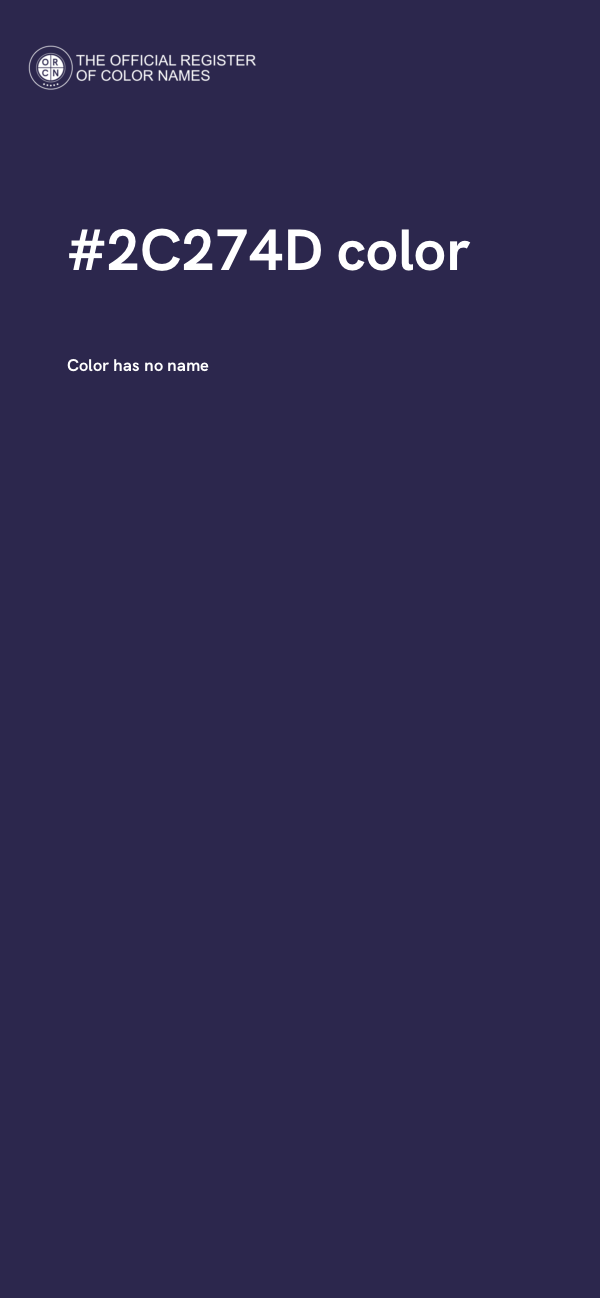 #2C274D color image