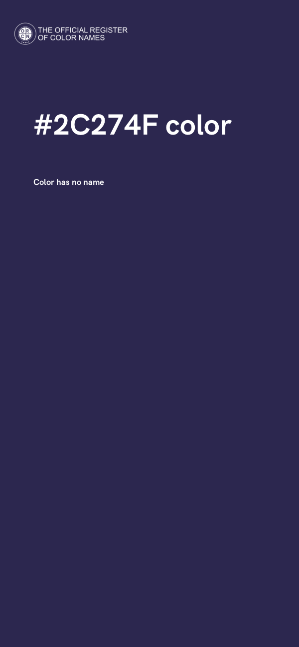 #2C274F color image