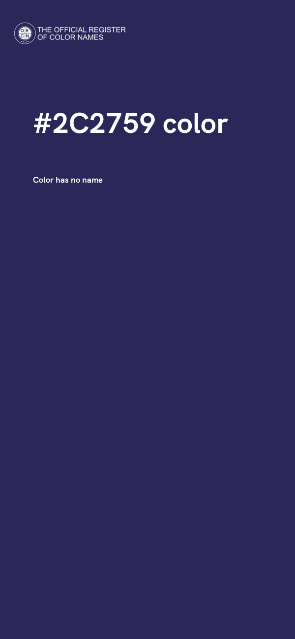 #2C2759 color image