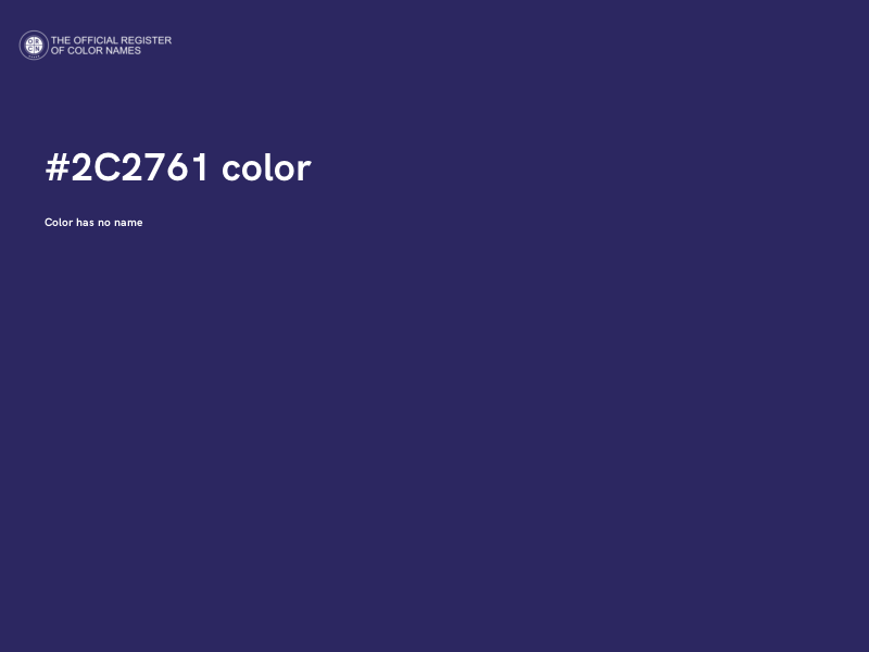 #2C2761 color image