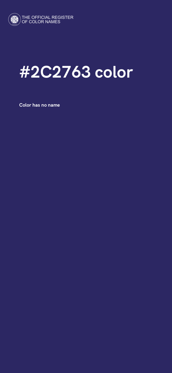 #2C2763 color image
