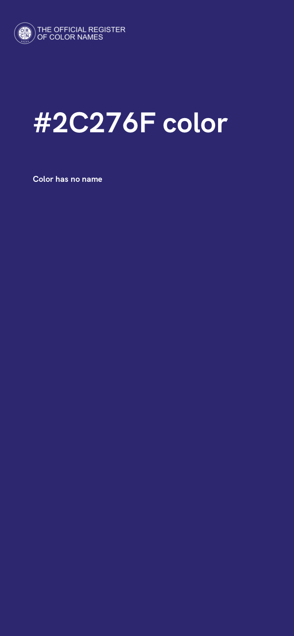 #2C276F color image