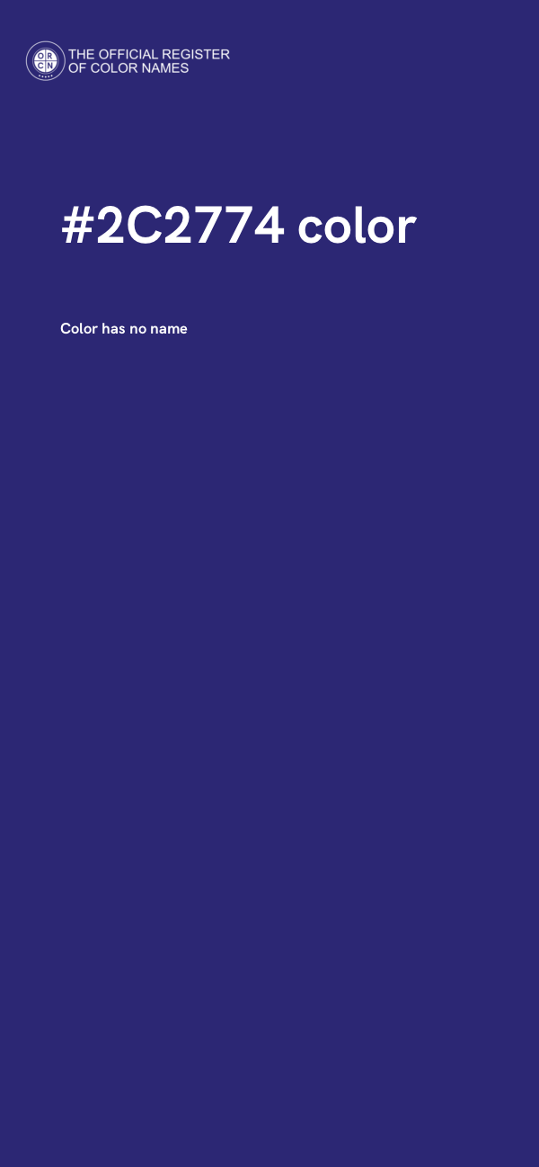 #2C2774 color image