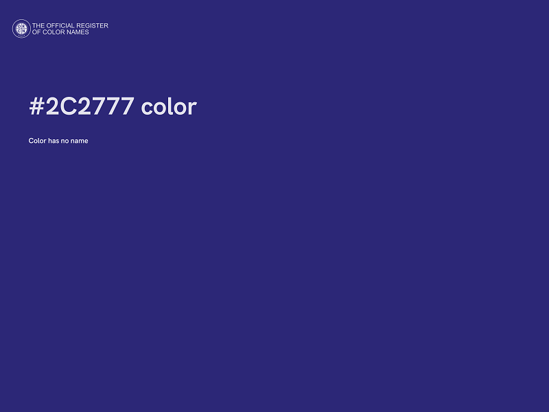 #2C2777 color image