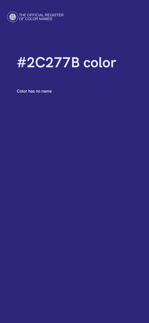 #2C277B color image