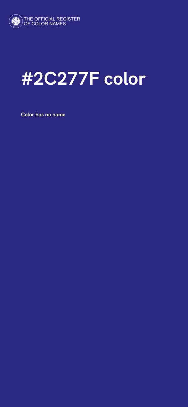 #2C277F color image