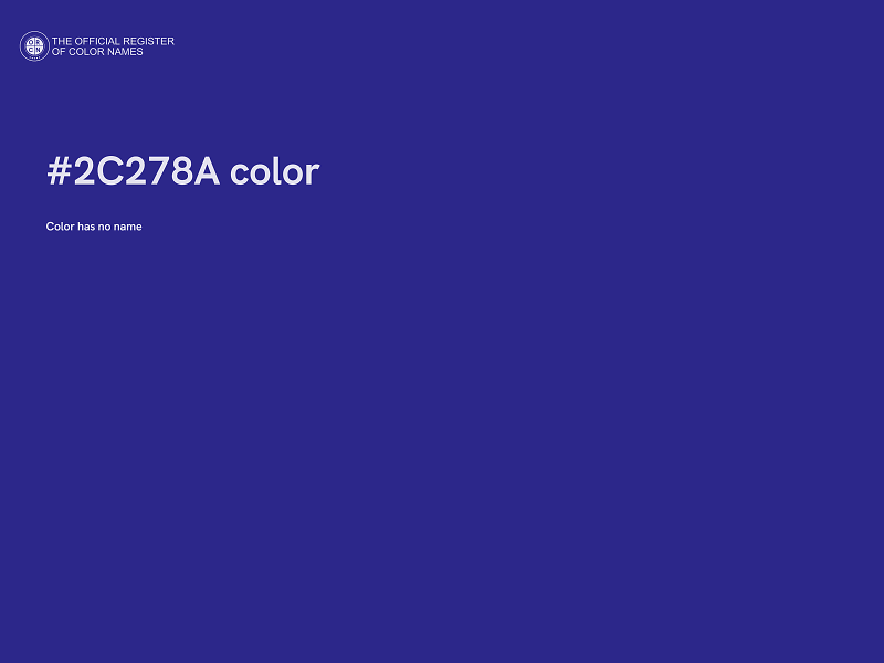 #2C278A color image