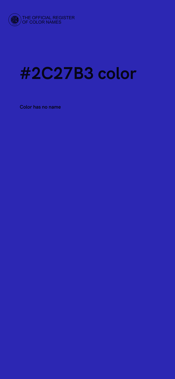 #2C27B3 color image