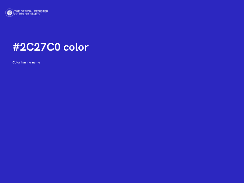 #2C27C0 color image