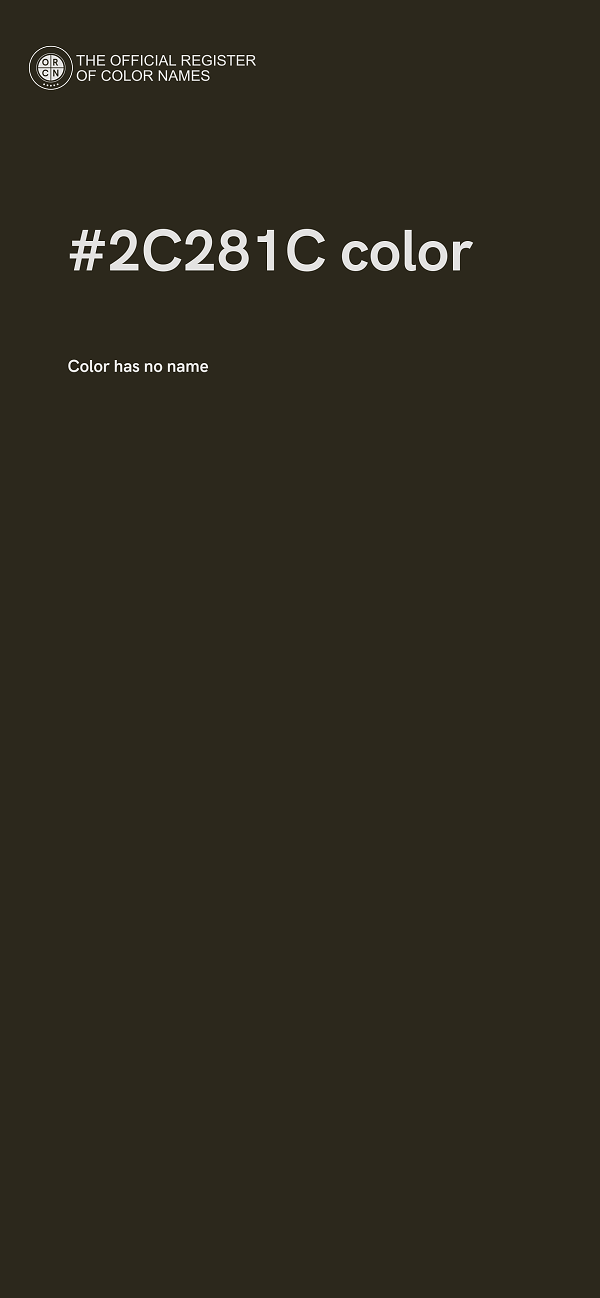 #2C281C color image