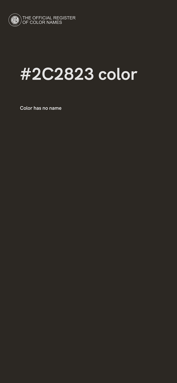 #2C2823 color image