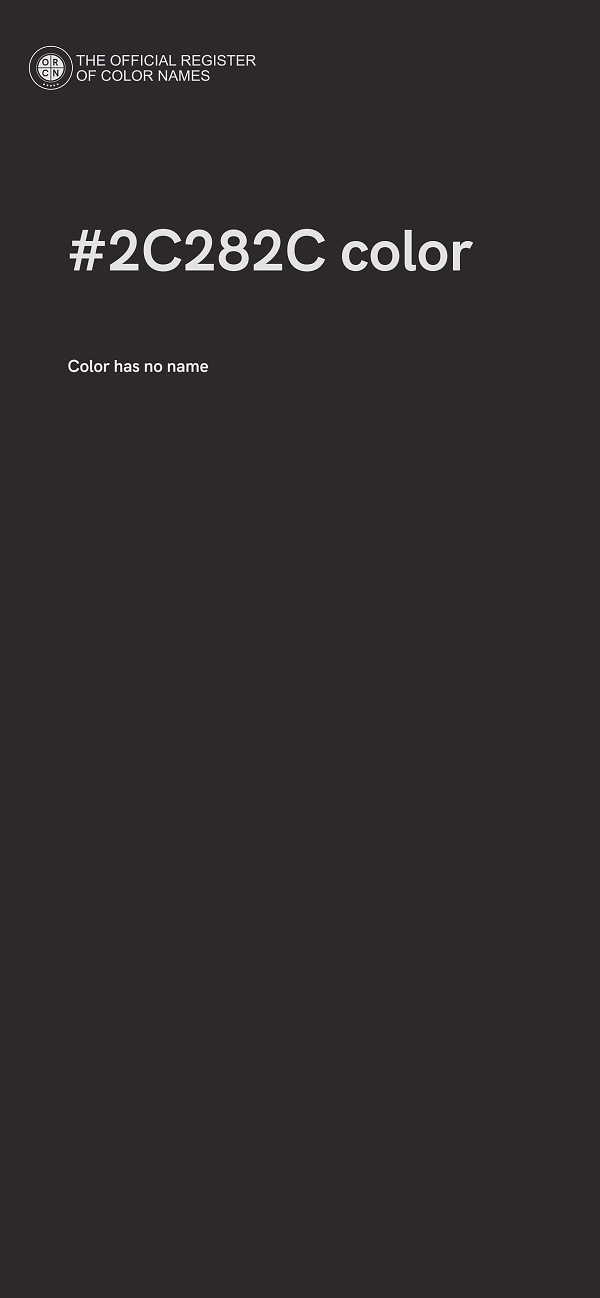 #2C282C color image