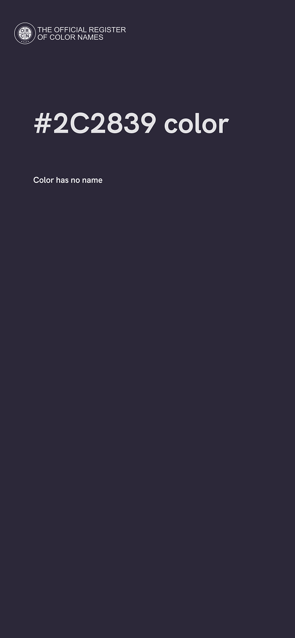 #2C2839 color image