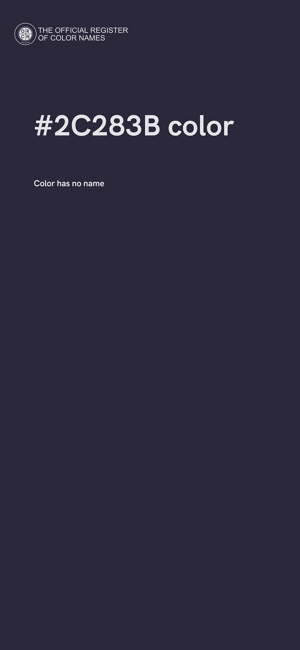 #2C283B color image