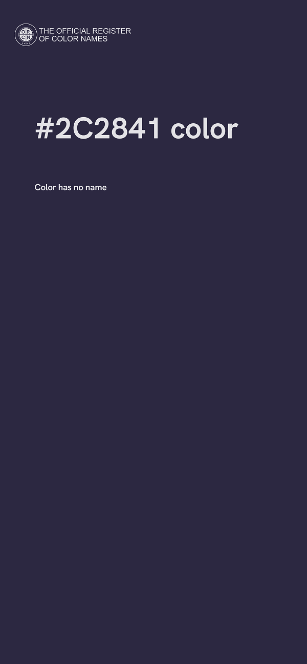 #2C2841 color image