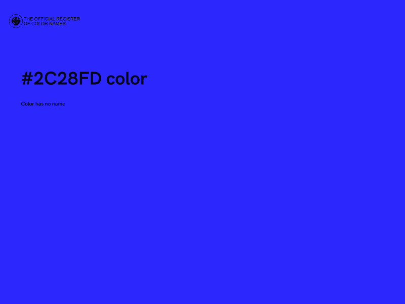 #2C28FD color image