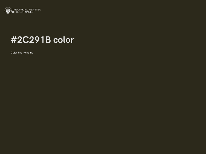 #2C291B color image