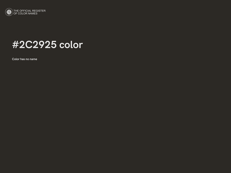 #2C2925 color image