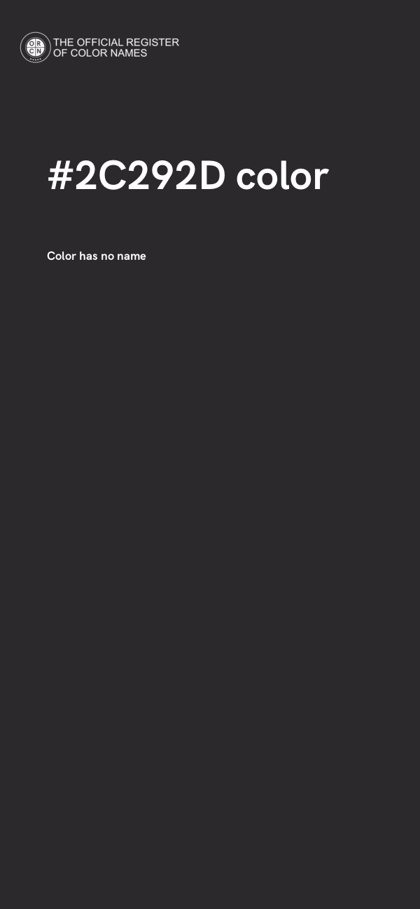 #2C292D color image
