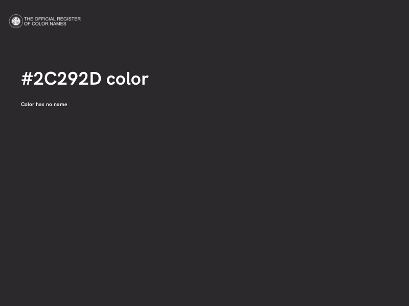 #2C292D color image