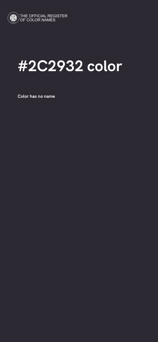 #2C2932 color image