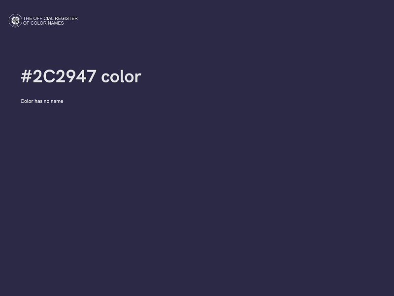 #2C2947 color image