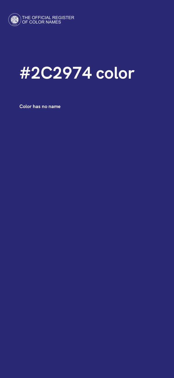 #2C2974 color image