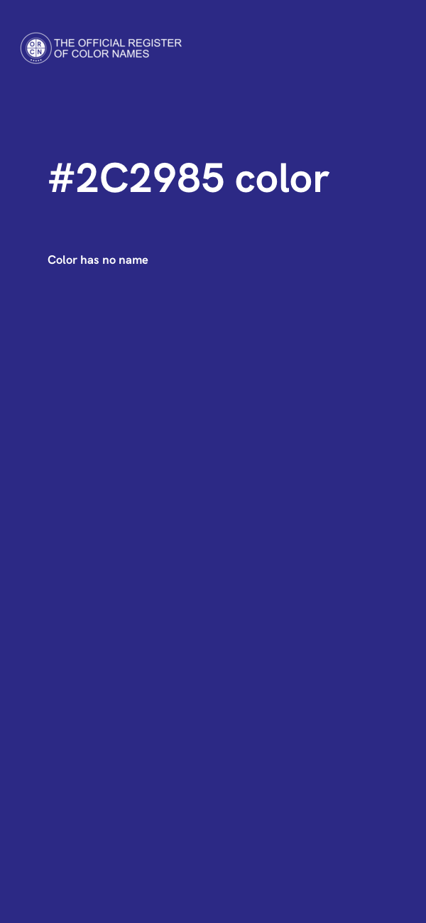 #2C2985 color image