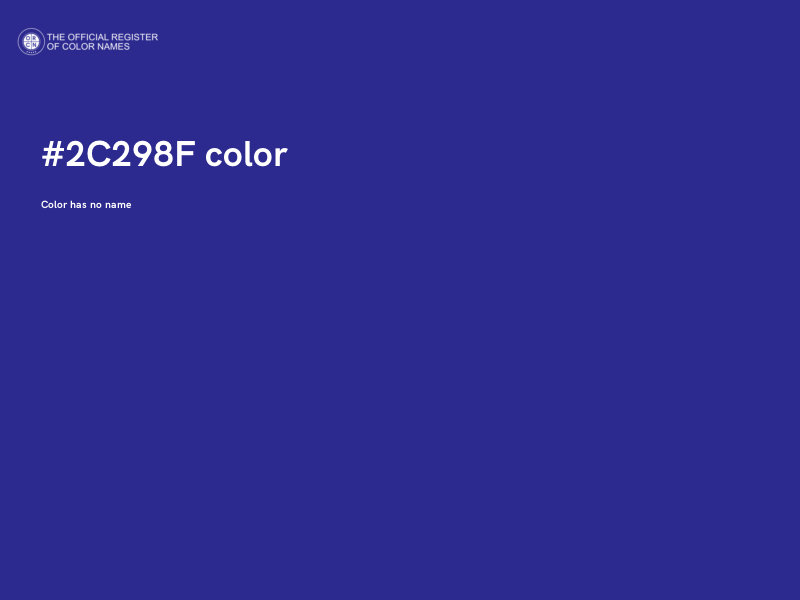 #2C298F color image