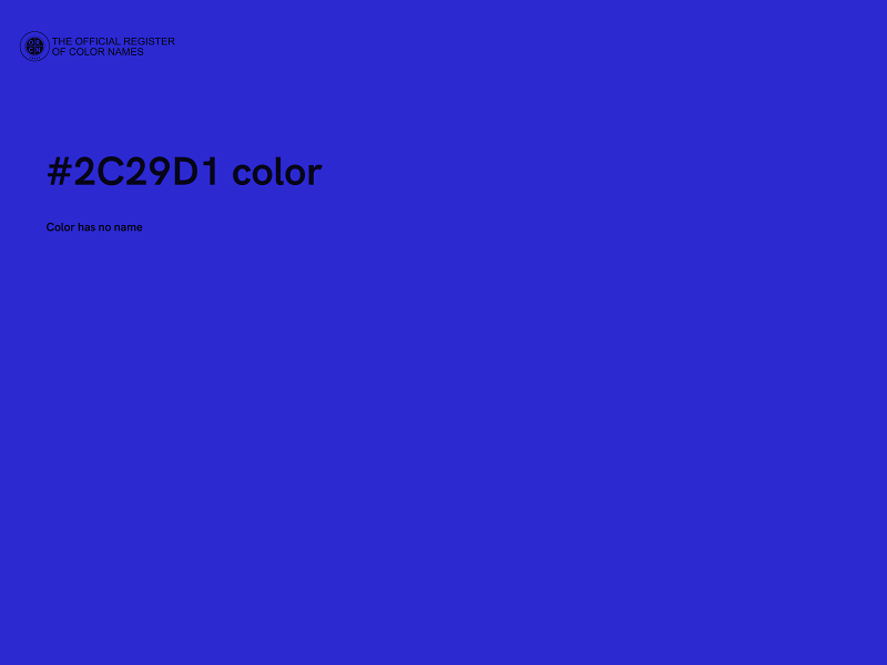 #2C29D1 color image