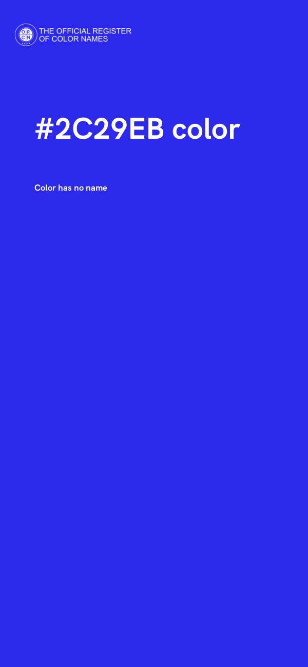 #2C29EB color image